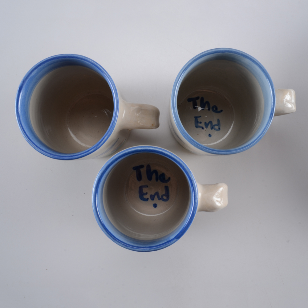 MA Hadley Stoneware Pottery "Country" Plate and Mug Set