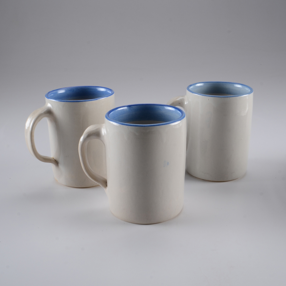 MA Hadley Stoneware Pottery "Country" Plate and Mug Set