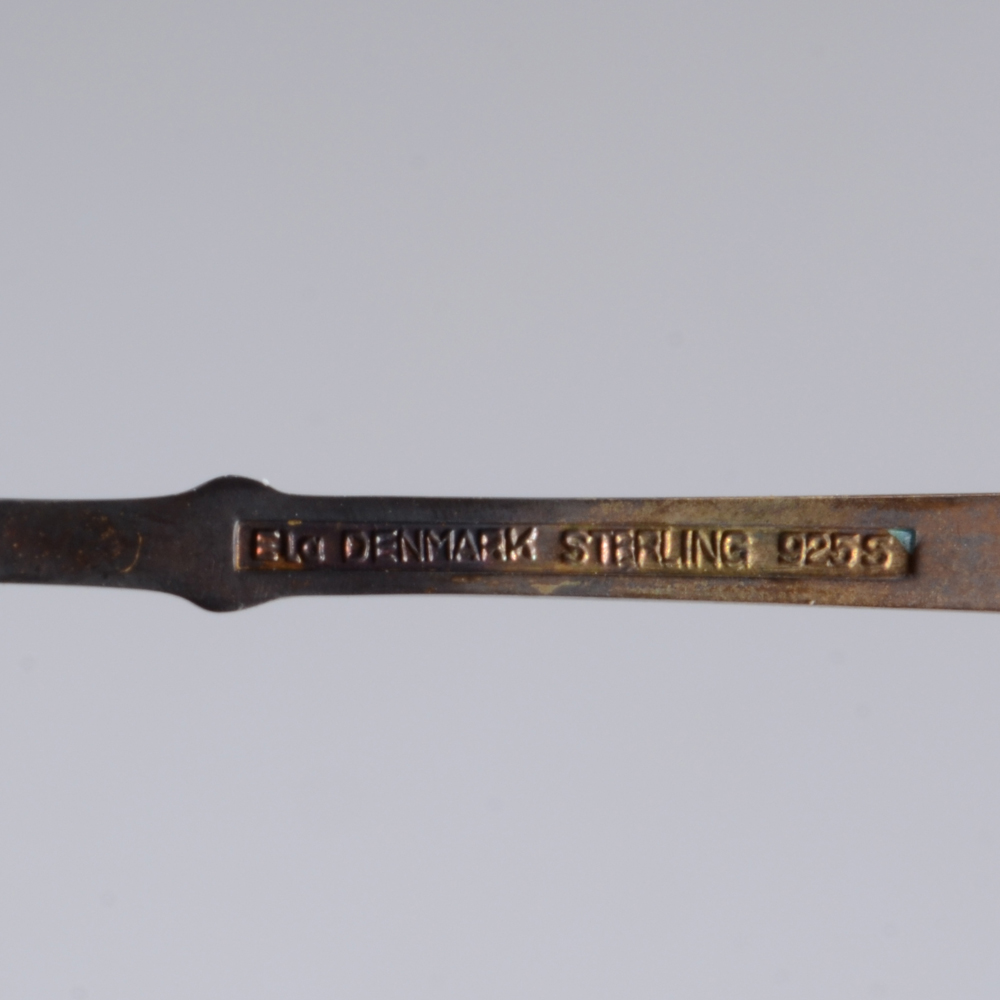 Vintage Set of Sterling Silver Enamelled Demitasse Spoons