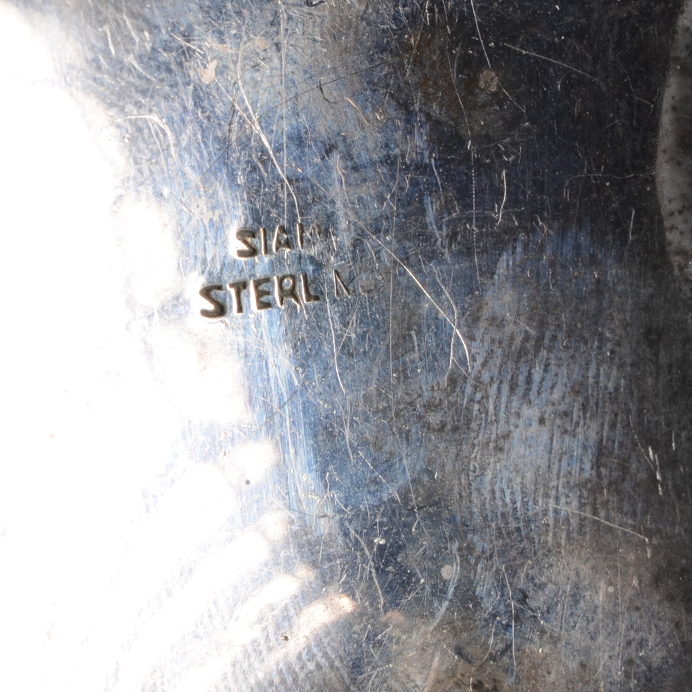 Collection of Red Enamel Siam Sterling Nielloware Jewelry