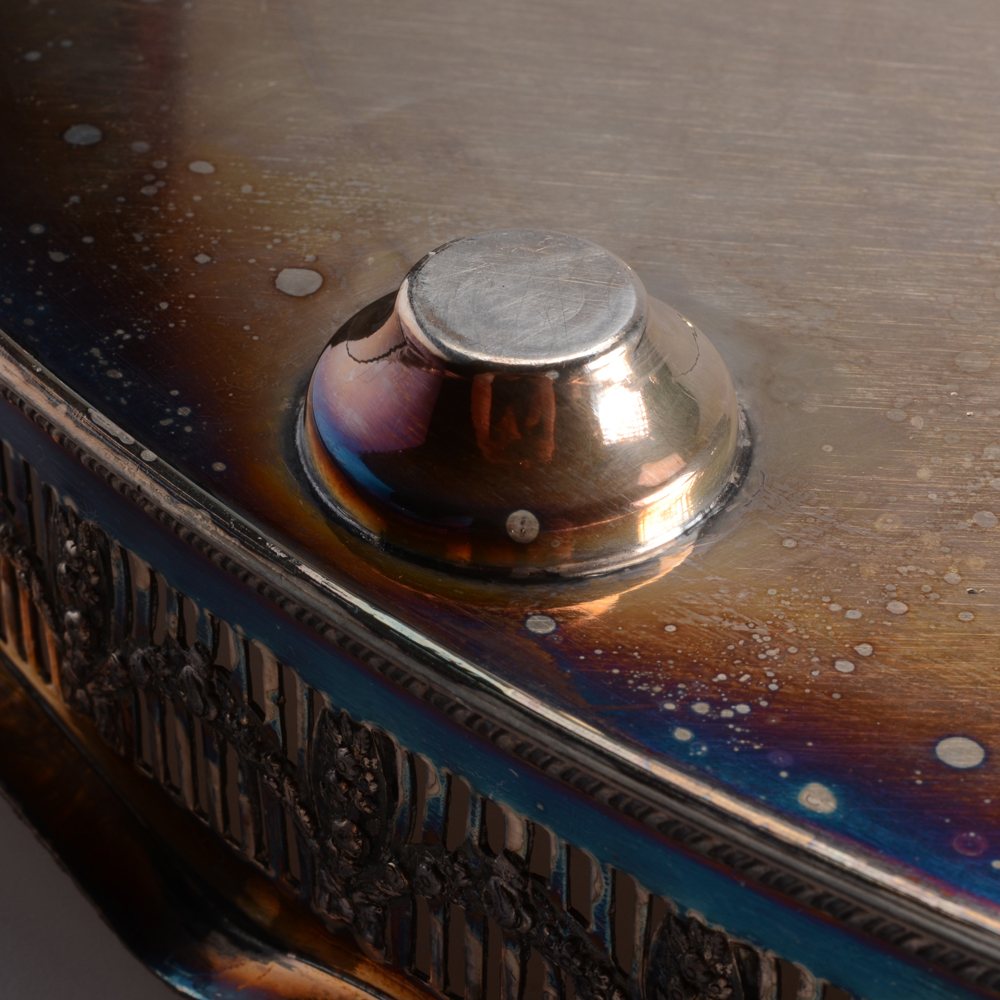 Collection of Silver Plate Platters and Butter Knife