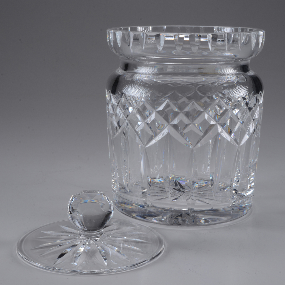 Collection of Waterford "Lismore" Crystal Including Barrel Biscuit Jar