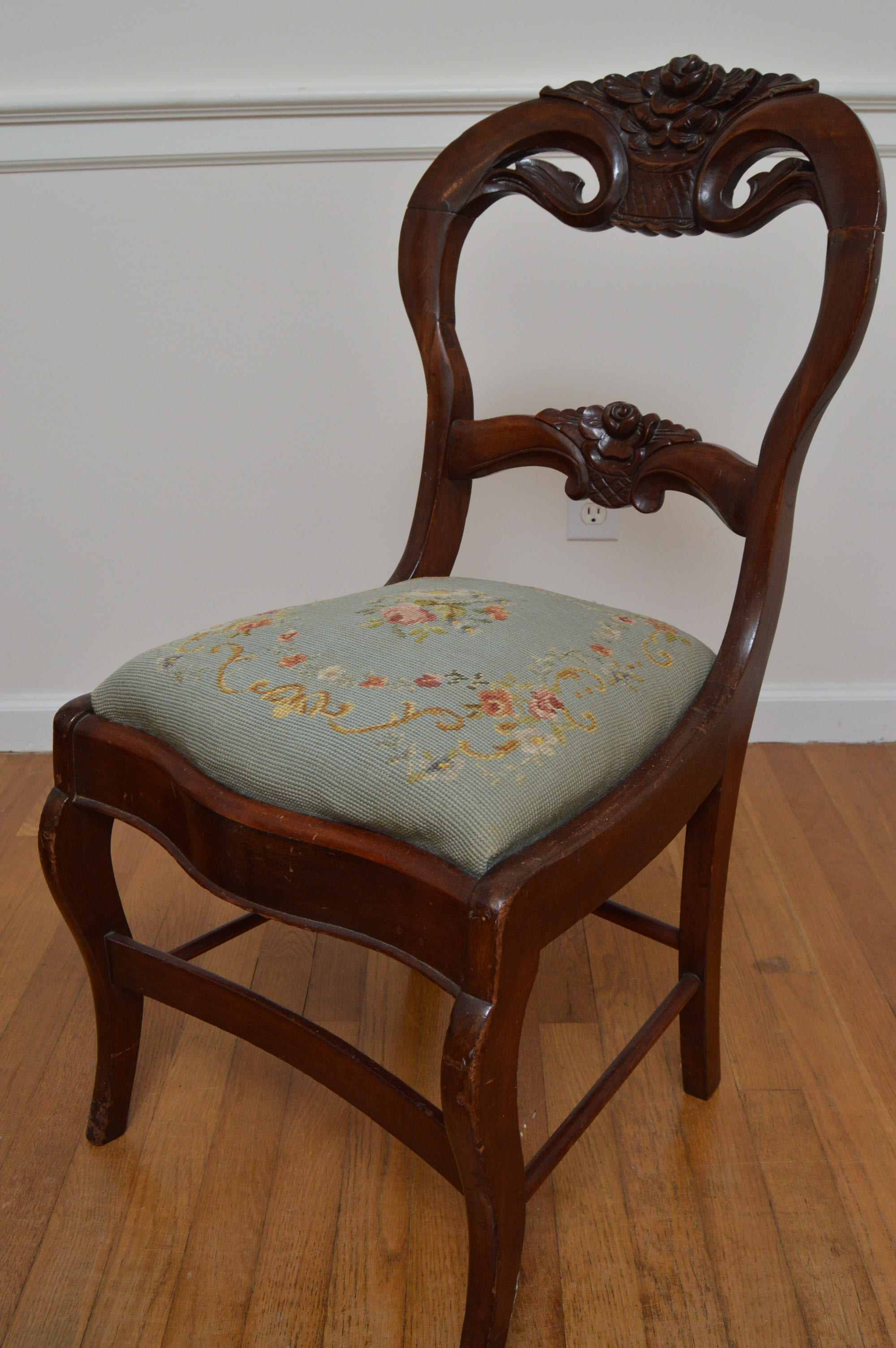 Mahogany Needlepoint Chairs