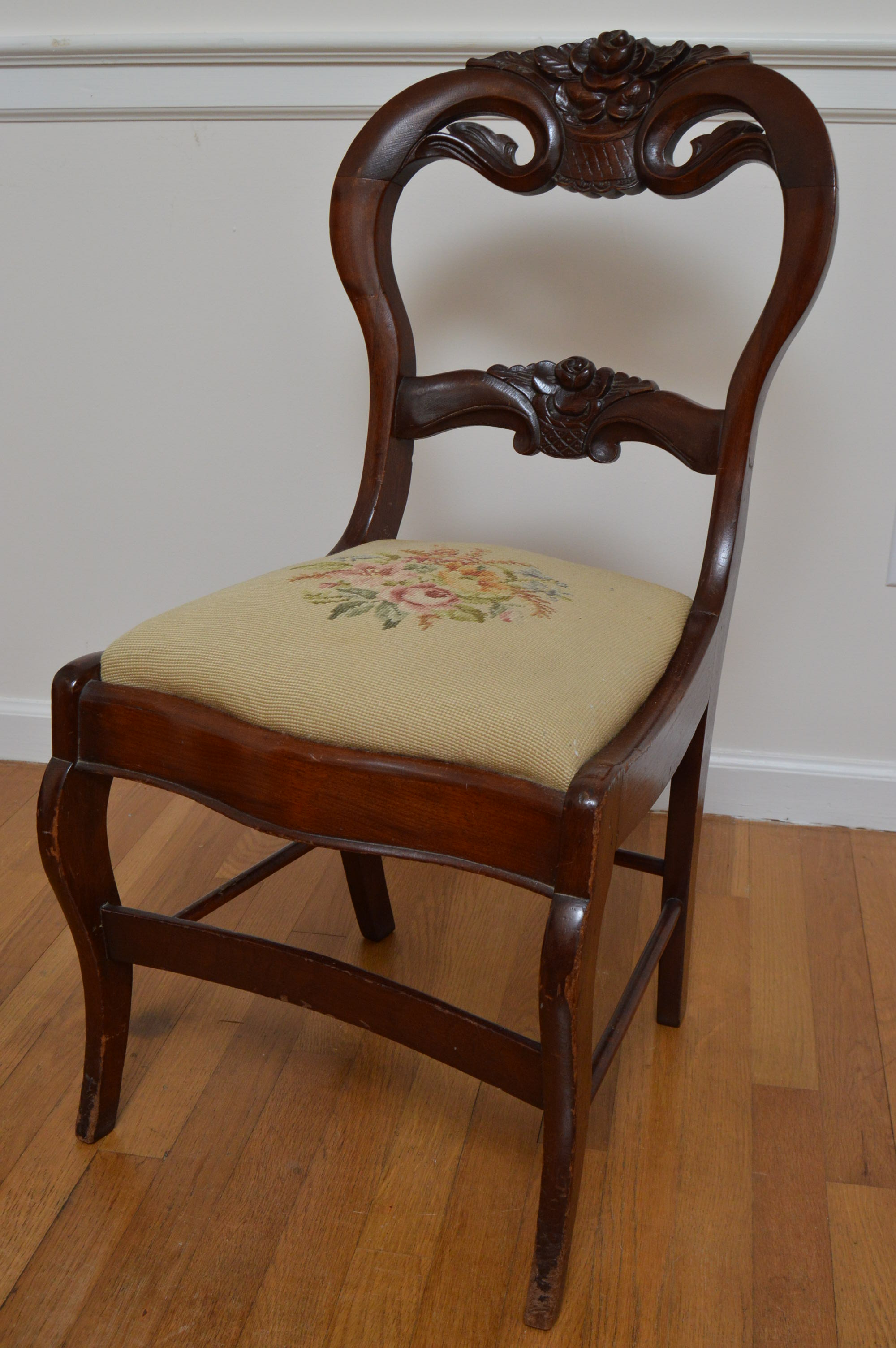 Mahogany Needlepoint Chairs