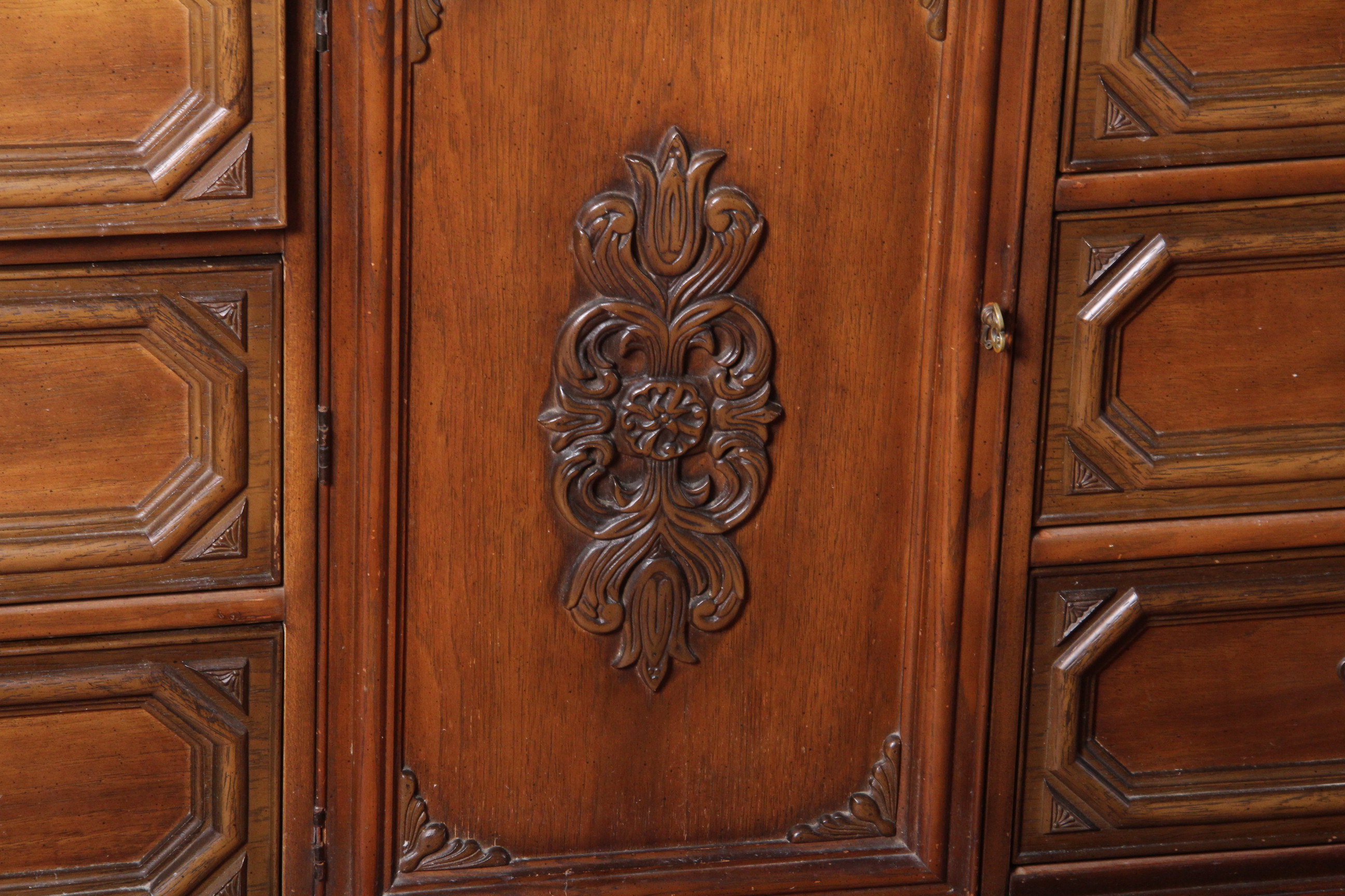 Vintage Bassett Furniture Walnut Dresser