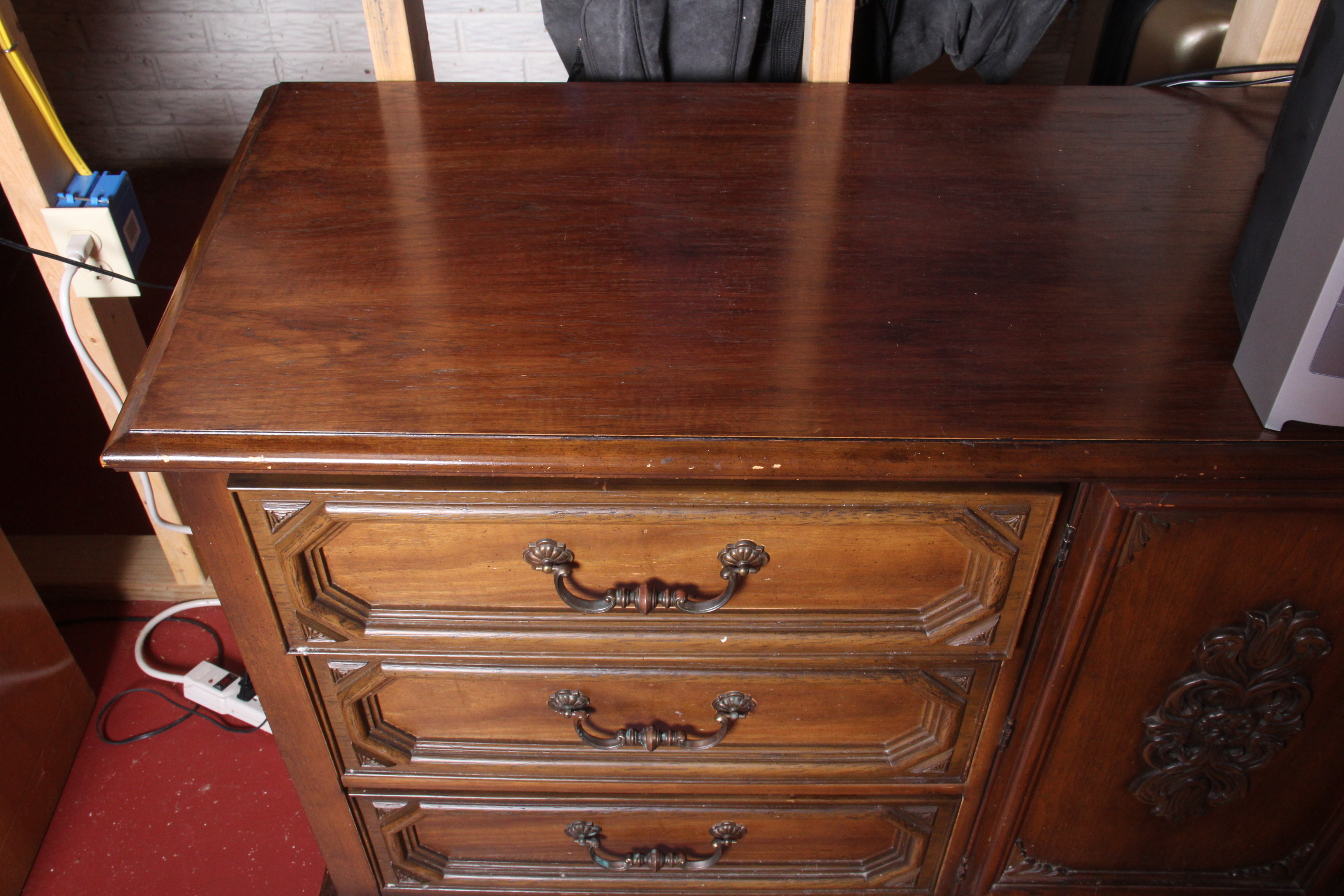 Vintage Bassett Furniture Walnut Dresser