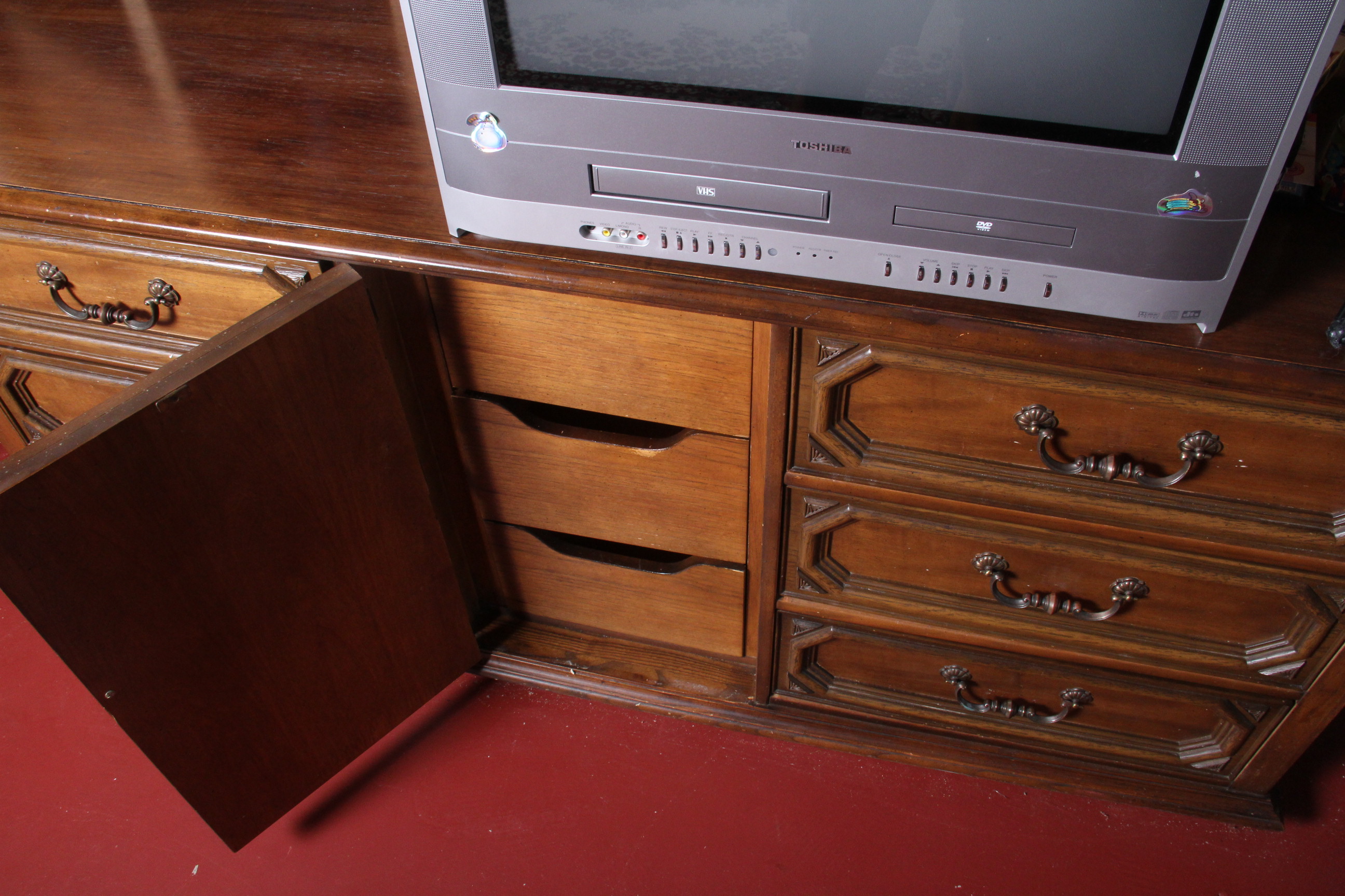 Vintage Bassett Furniture Walnut Dresser
