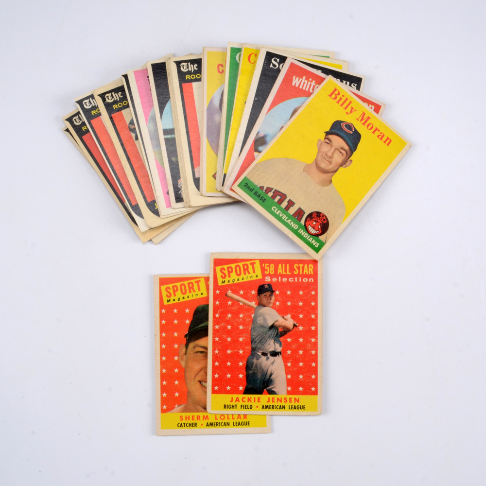 Twenty-Two 1958-1959  Topps Baseball Cards With Rookies