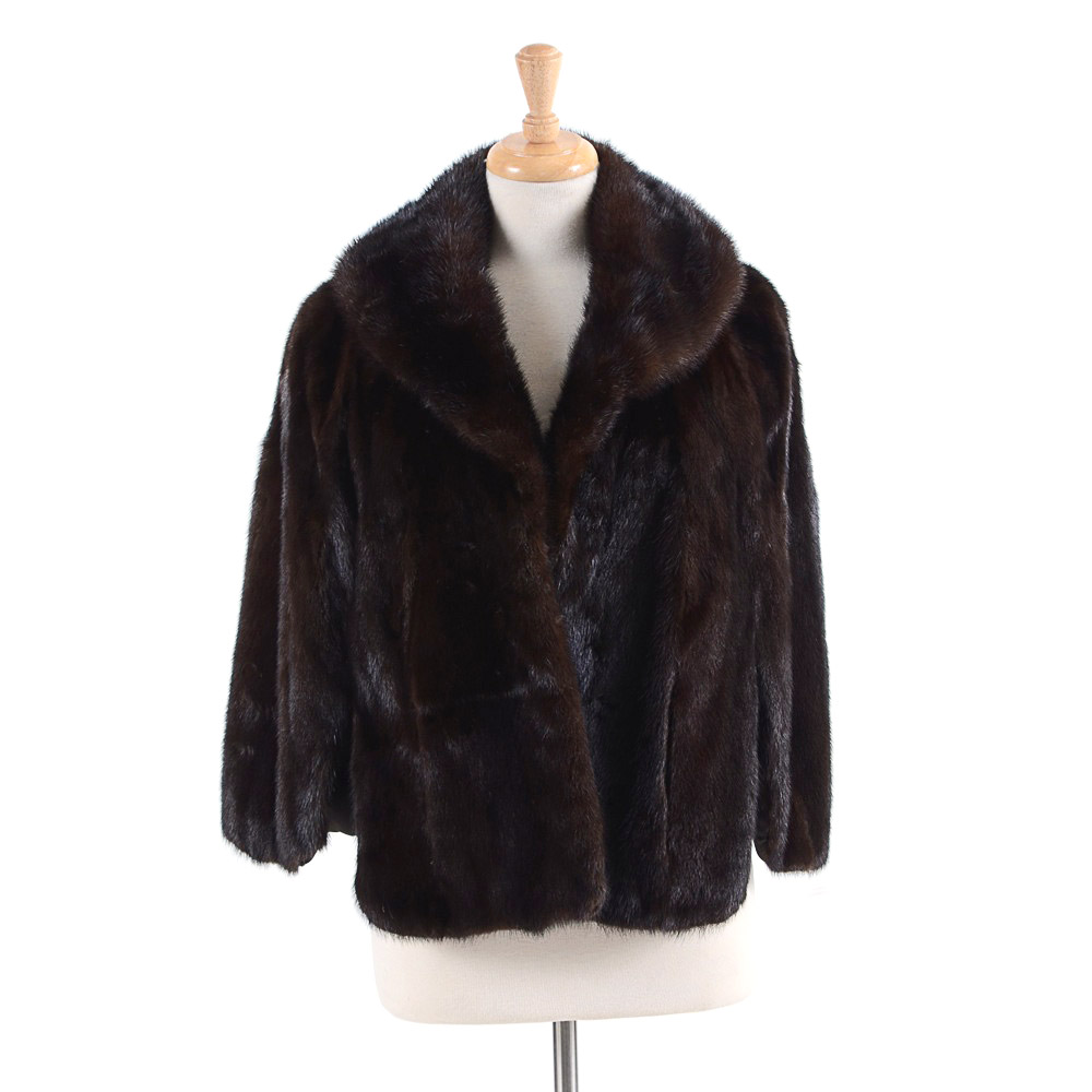 1950s Vintage Chocolate Mink Capelet