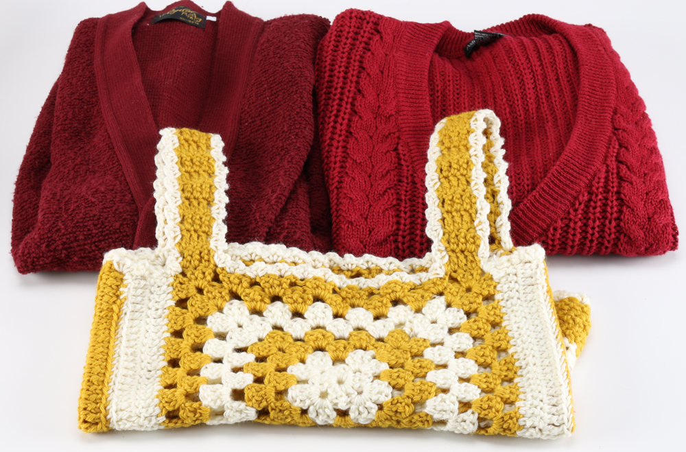 Assortment of Vintage Sweaters and Blouses