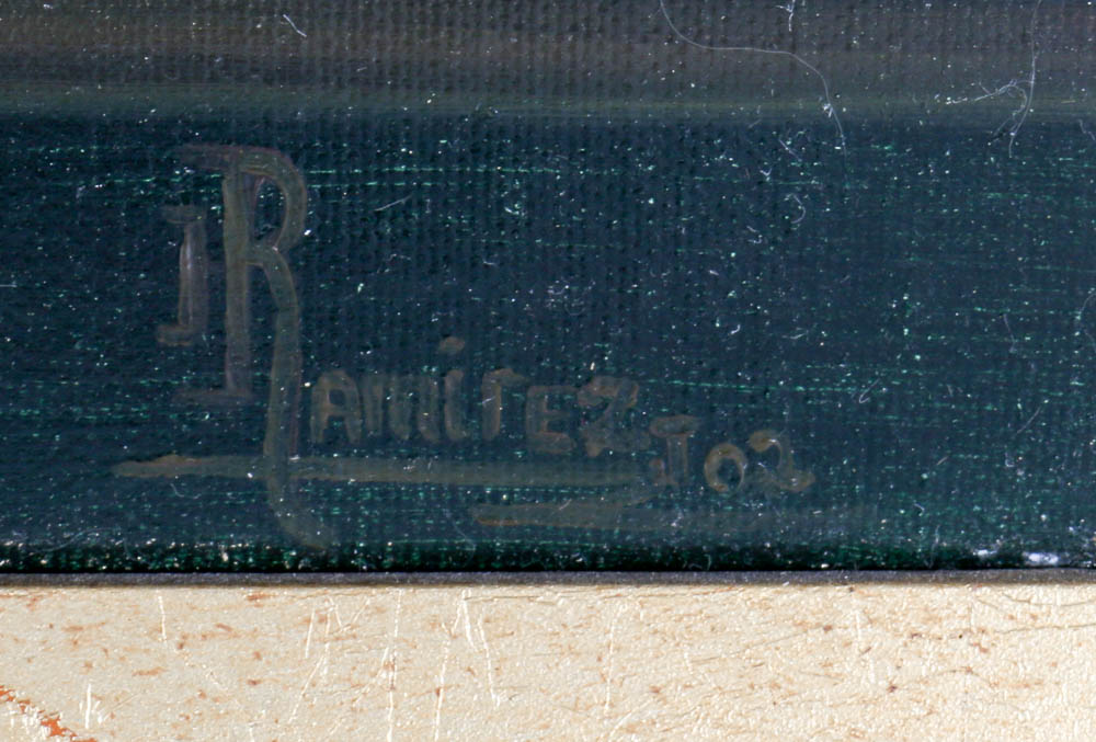 Henry Ramirez Jr Signed Oil on Canvas Still Life of Fruit