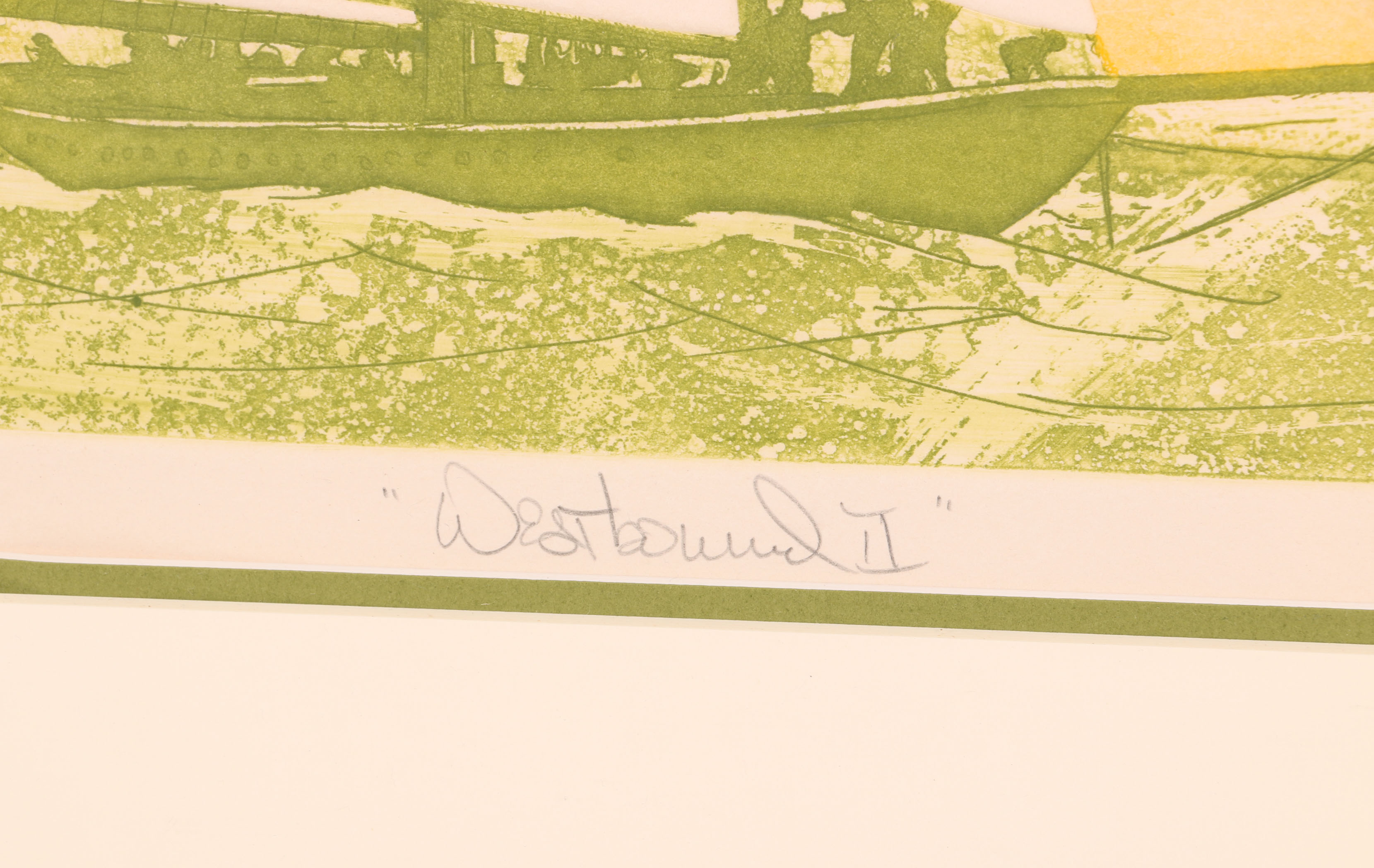 Signed Limited Edition Stone Lithograph Sailboat Print "Westbound II"