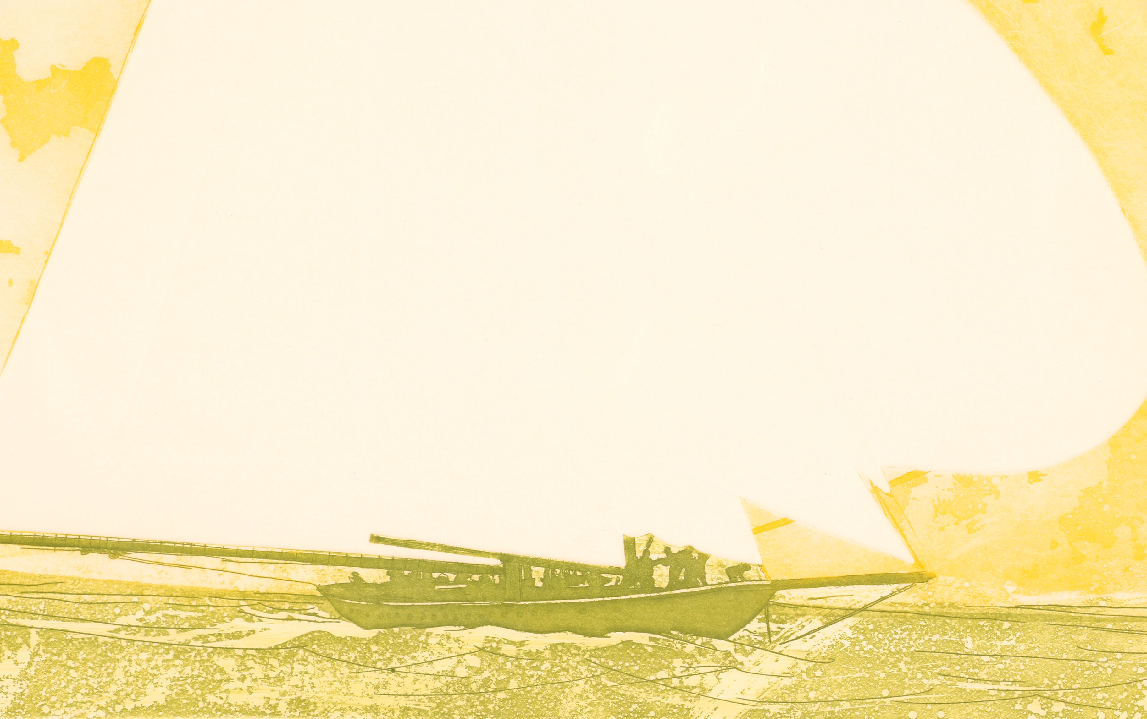 Signed Limited Edition Stone Lithograph Sailboat Print "Westbound II"