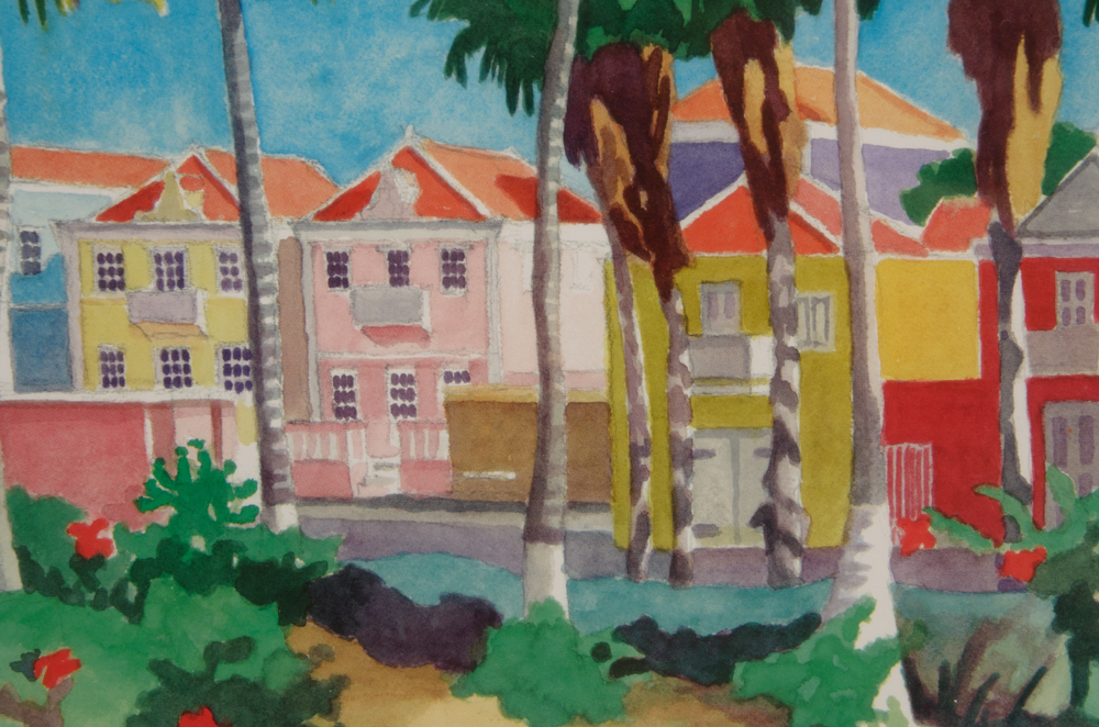 Pair of Herman Van Bergen Curaçao Offset Prints
