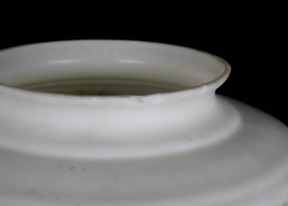 Vintage Frosted Glass Decorated Urn Shaped Globe