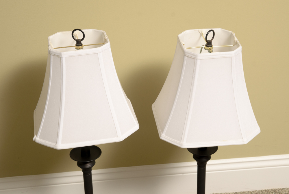 Set of Buffet Lamps with Floor Lamp