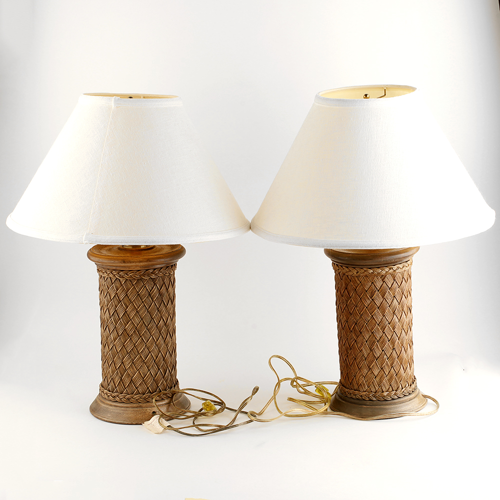 Wicker Accented Table Lamps