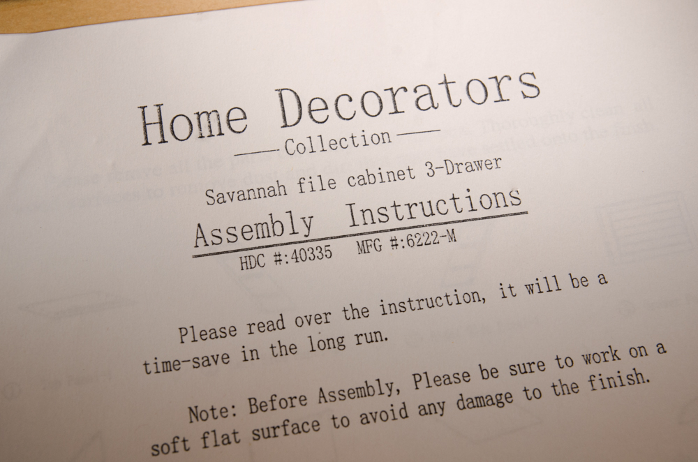 Black Three Drawer Wooden Storage Unit