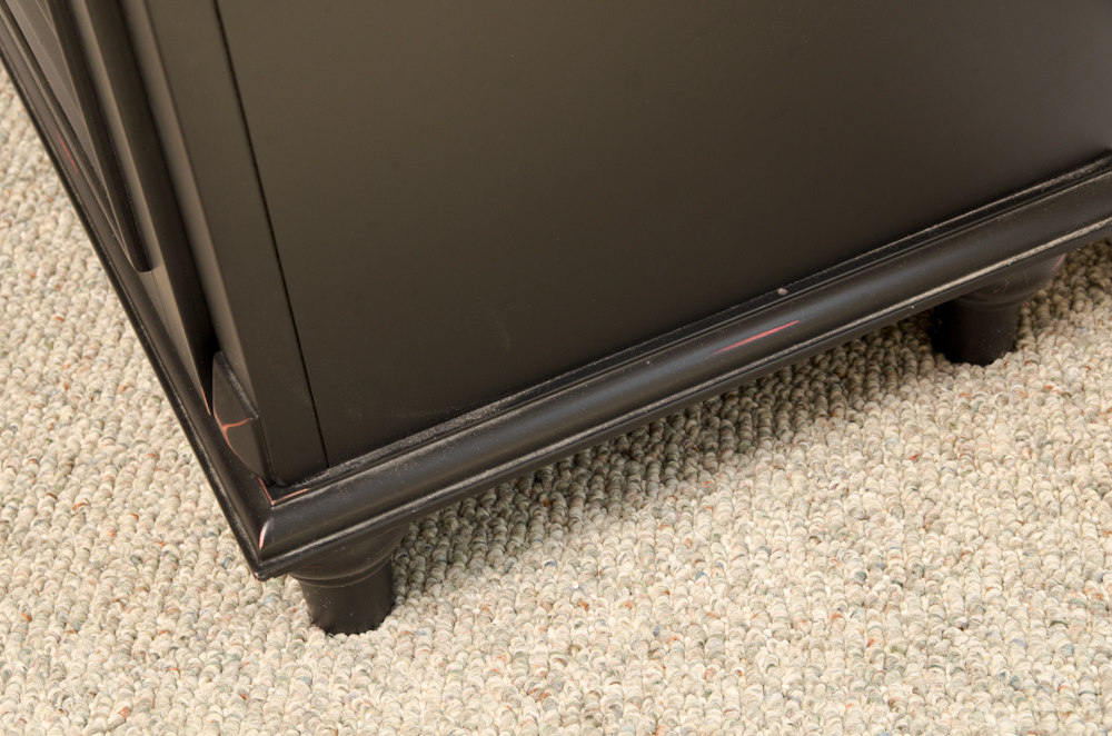 Black Three Drawer Wooden Storage Unit