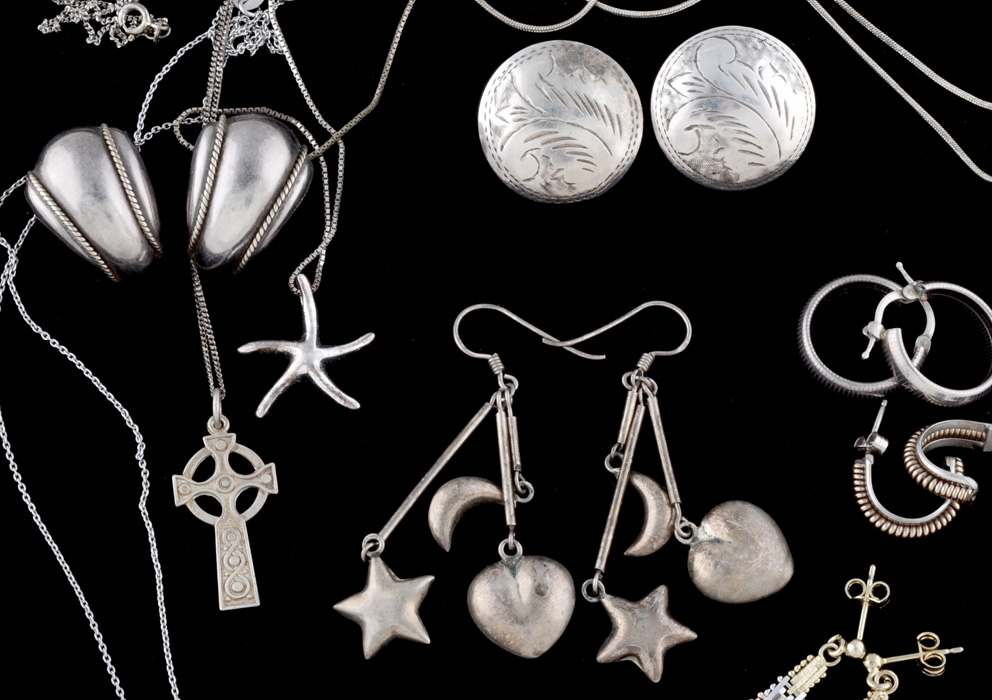 Sterling Silver Earrings and Necklaces