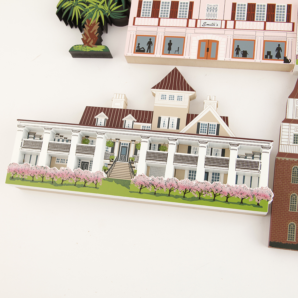 Collection of Shelia's Houses Wooden Architectural Figures