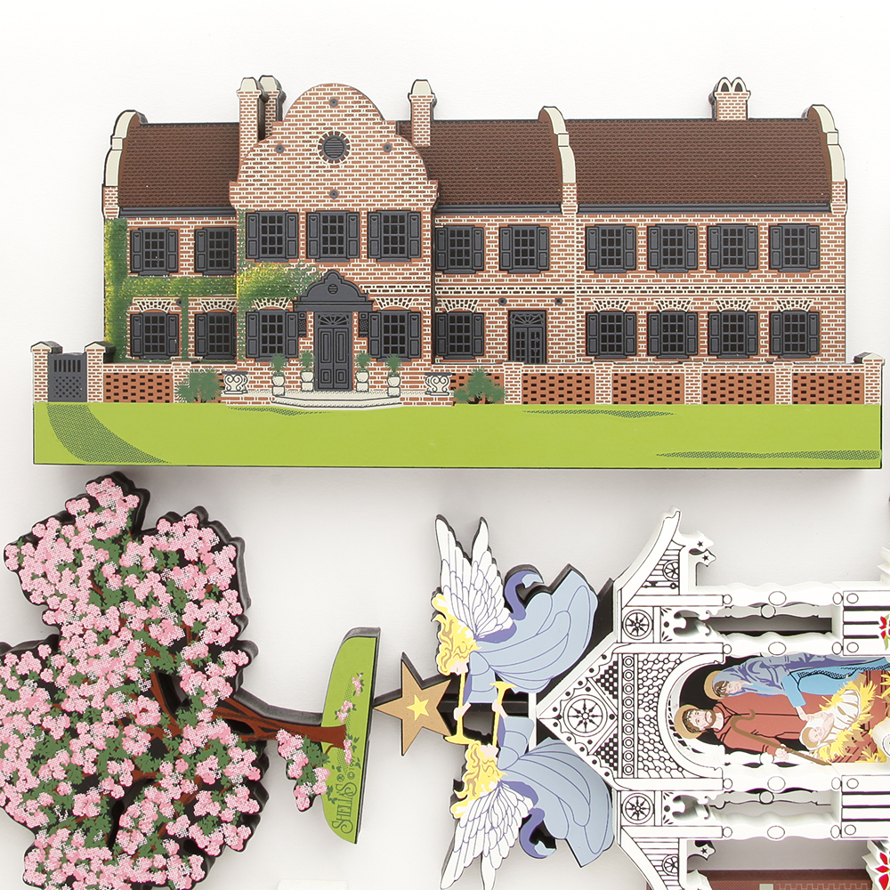 Collection of Shelia's Houses Wooden Architectural Figures