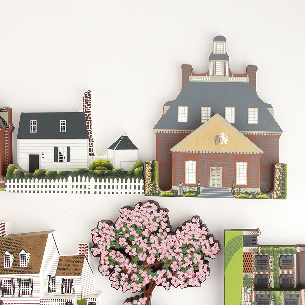 Collection of Shelia's Houses Wooden Architectural Figures