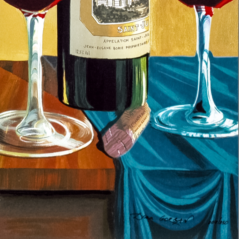 Dima Gorban "Wine For Two" Signed Serigraph on Paper