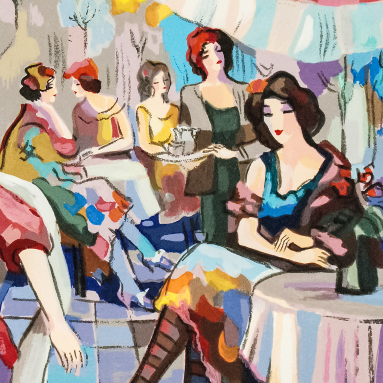 Michael Kerman "Cafe" Signed Serigraph on Paper