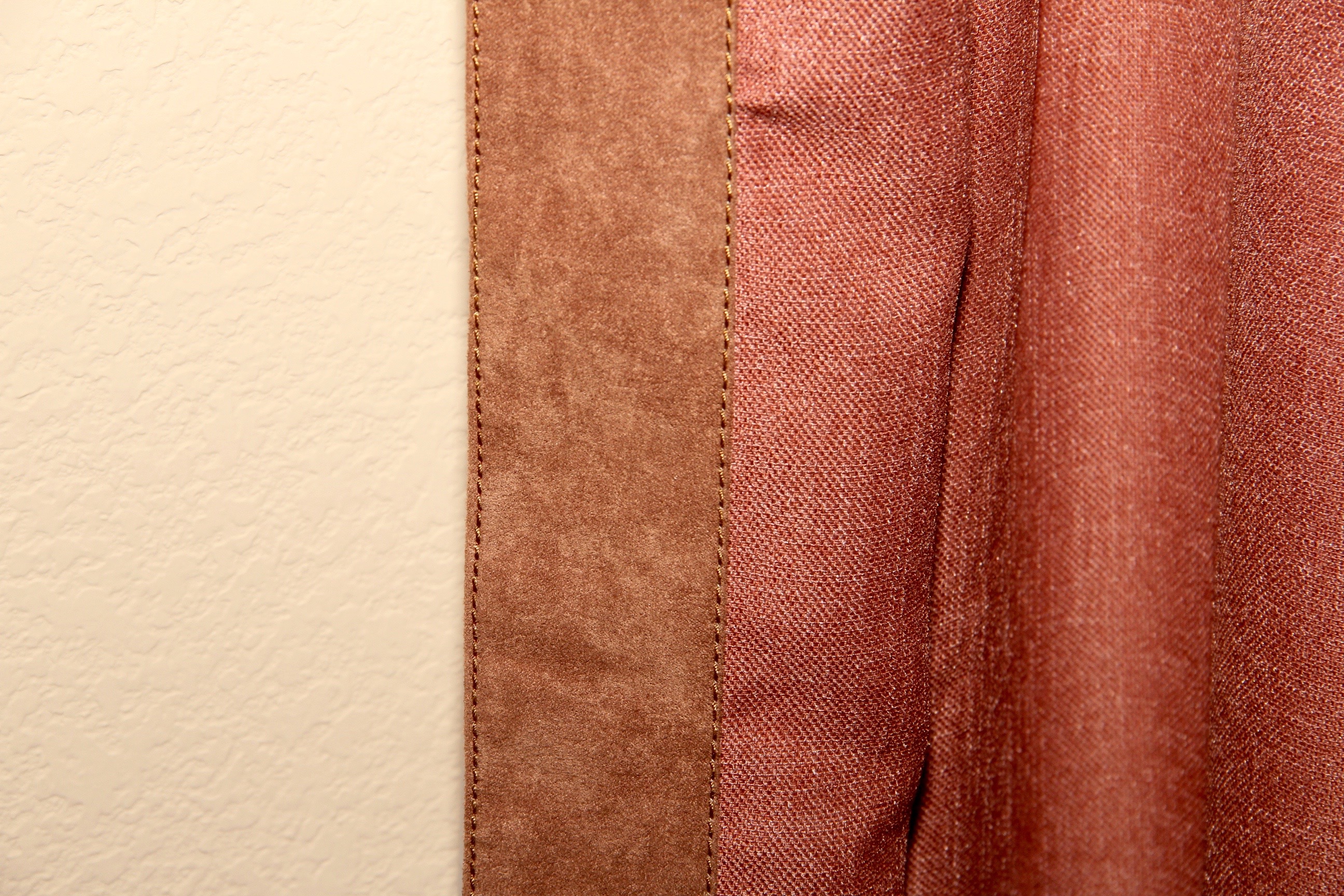 Four Curtain Panels and Curtain Rod