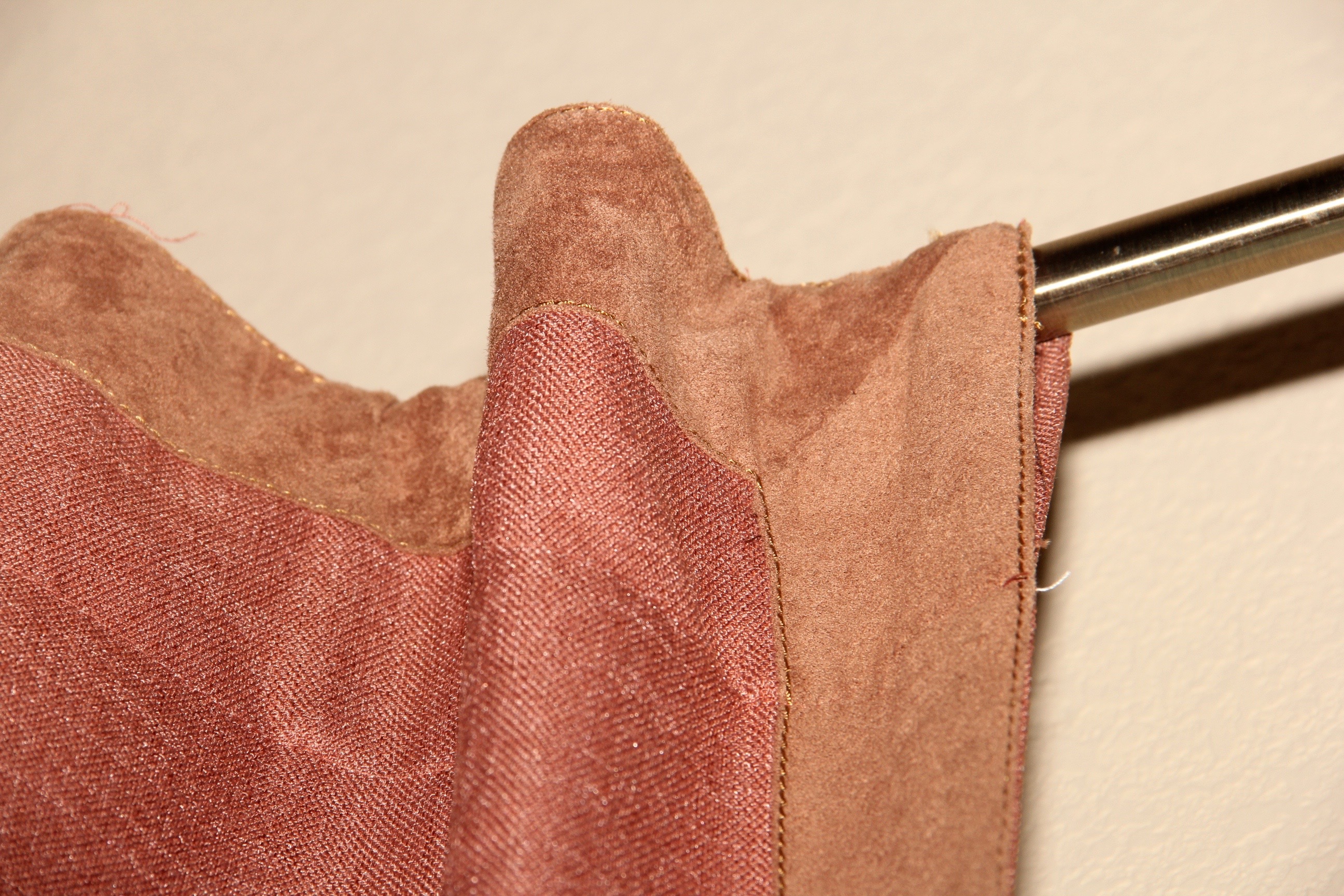 Four Curtain Panels and Curtain Rod