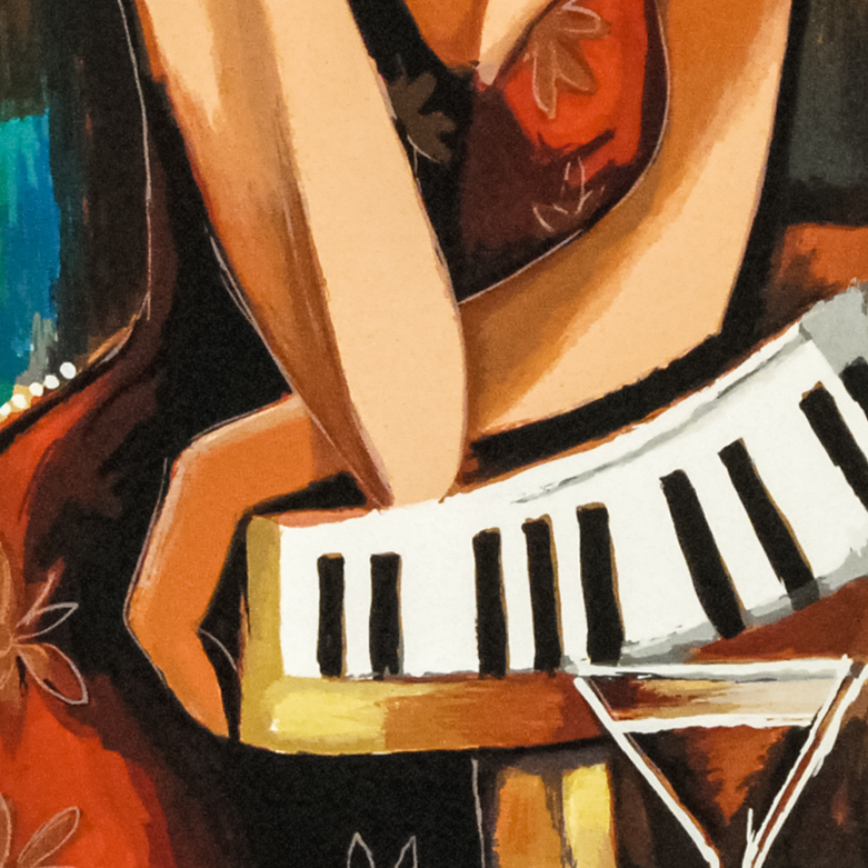 Michael Kerzner "The Pianist" Signed Serigraph on Paper