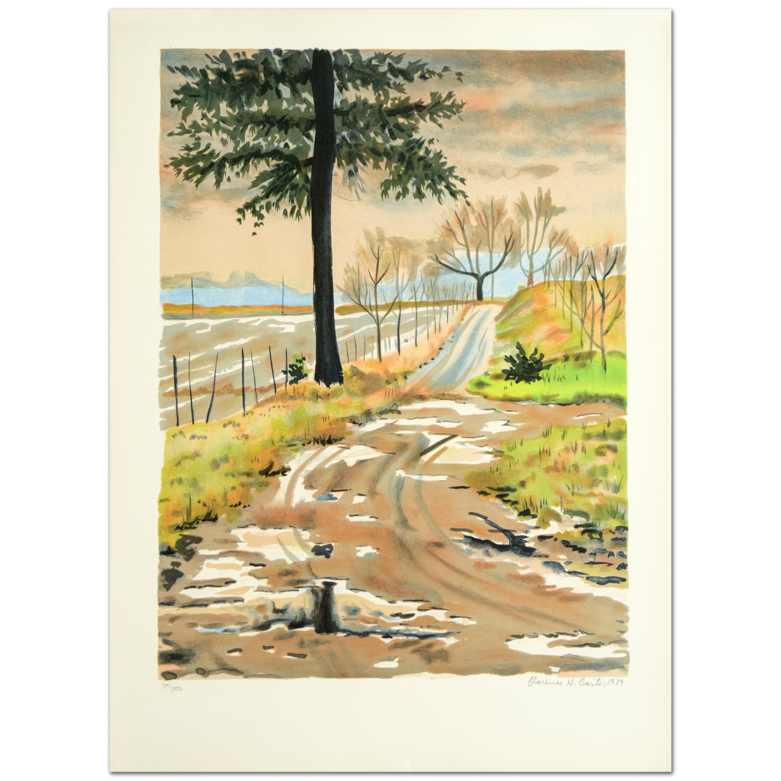Clarence Holbrook Carter "Forest" Signed Lithograph on Paper