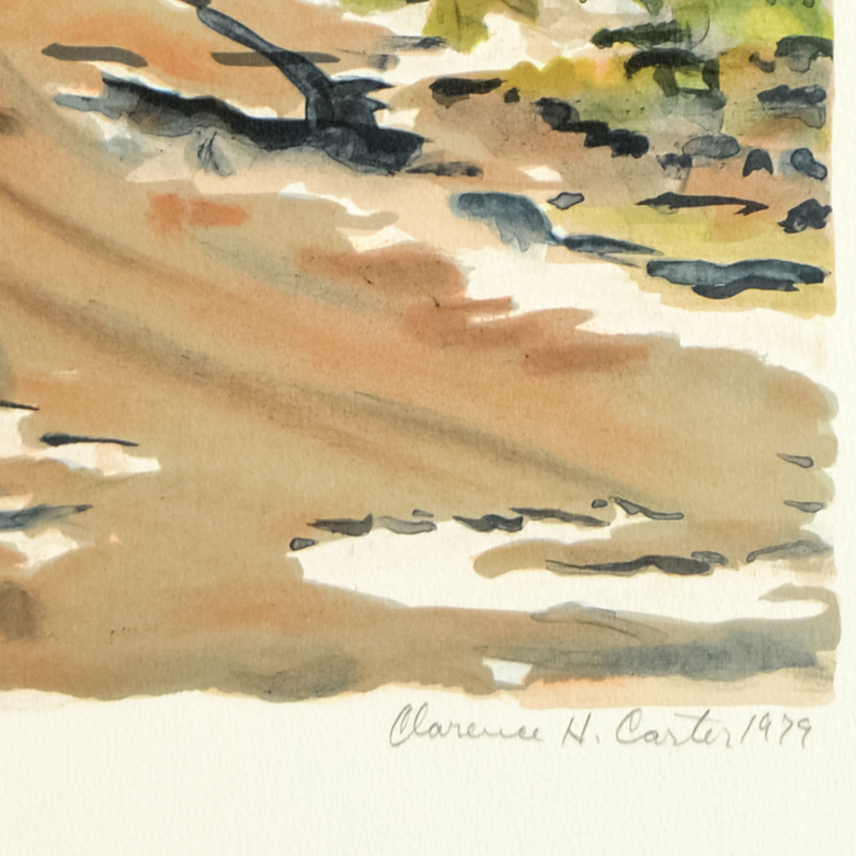Clarence Holbrook Carter "Forest" Signed Lithograph on Paper