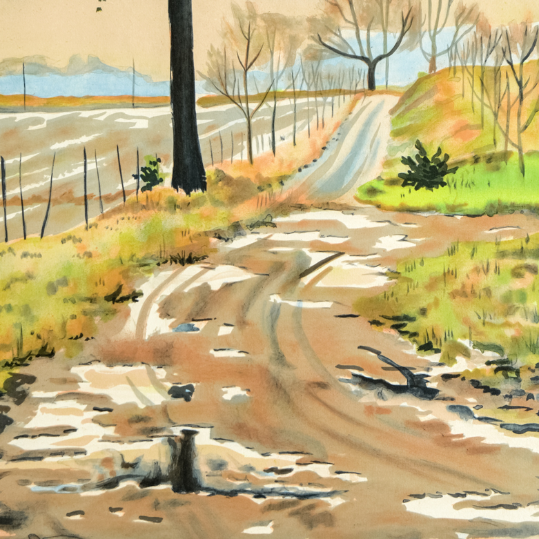 Clarence Holbrook Carter "Forest" Signed Lithograph on Paper