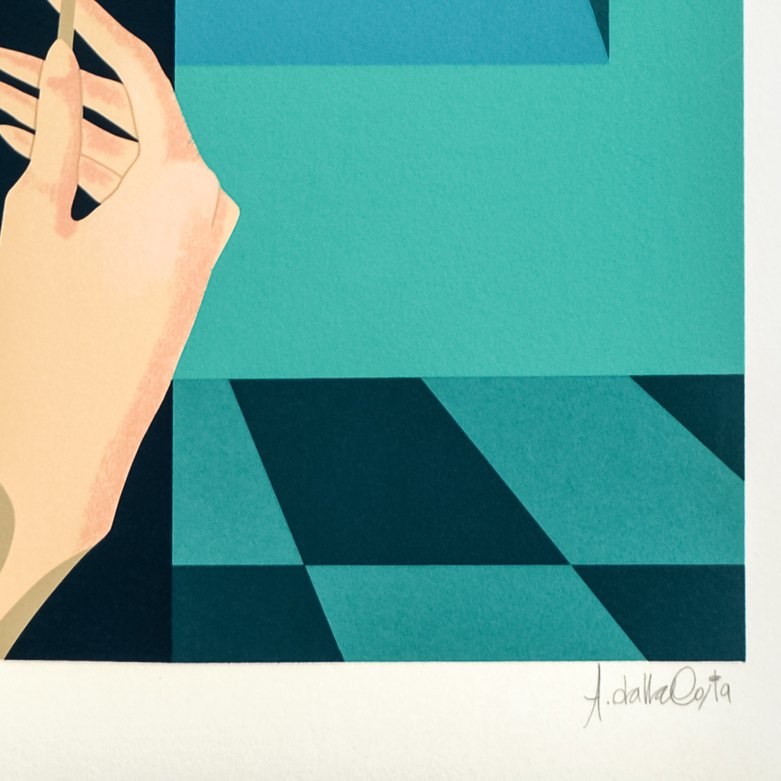 Amleto dalla Costa "La Mascera" Signed Serigraph on Paper