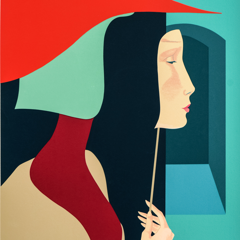 Amleto dalla Costa "La Mascera" Signed Serigraph on Paper