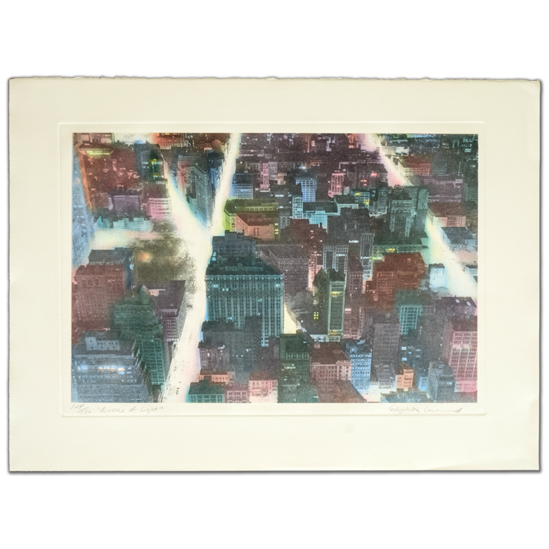 Elizabeth Lennard "Rivers of Light" Signed Etching on Paper