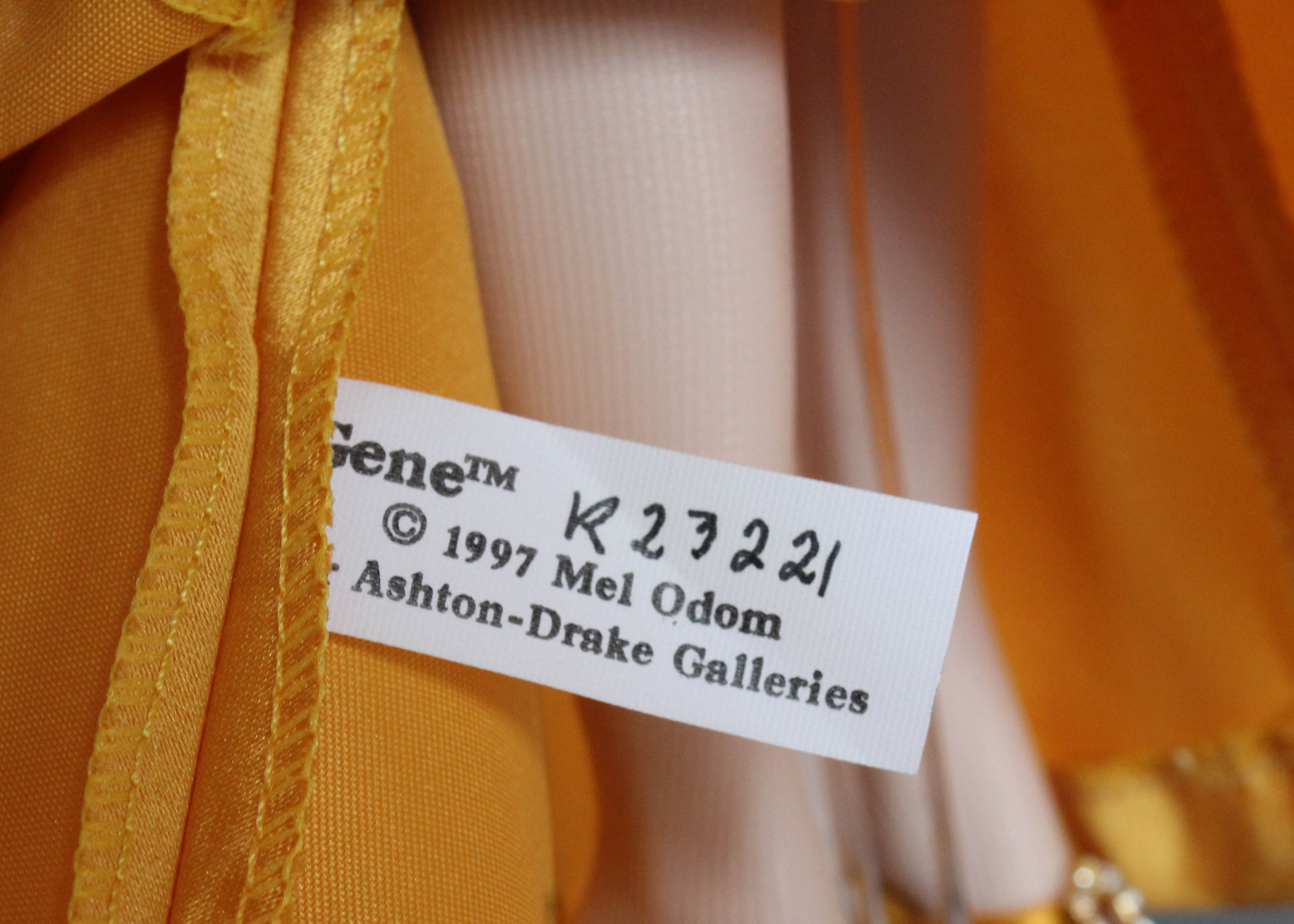 "Gold Sensation" Doll with Golden Yellow Gown Designed by Tim Kennedy