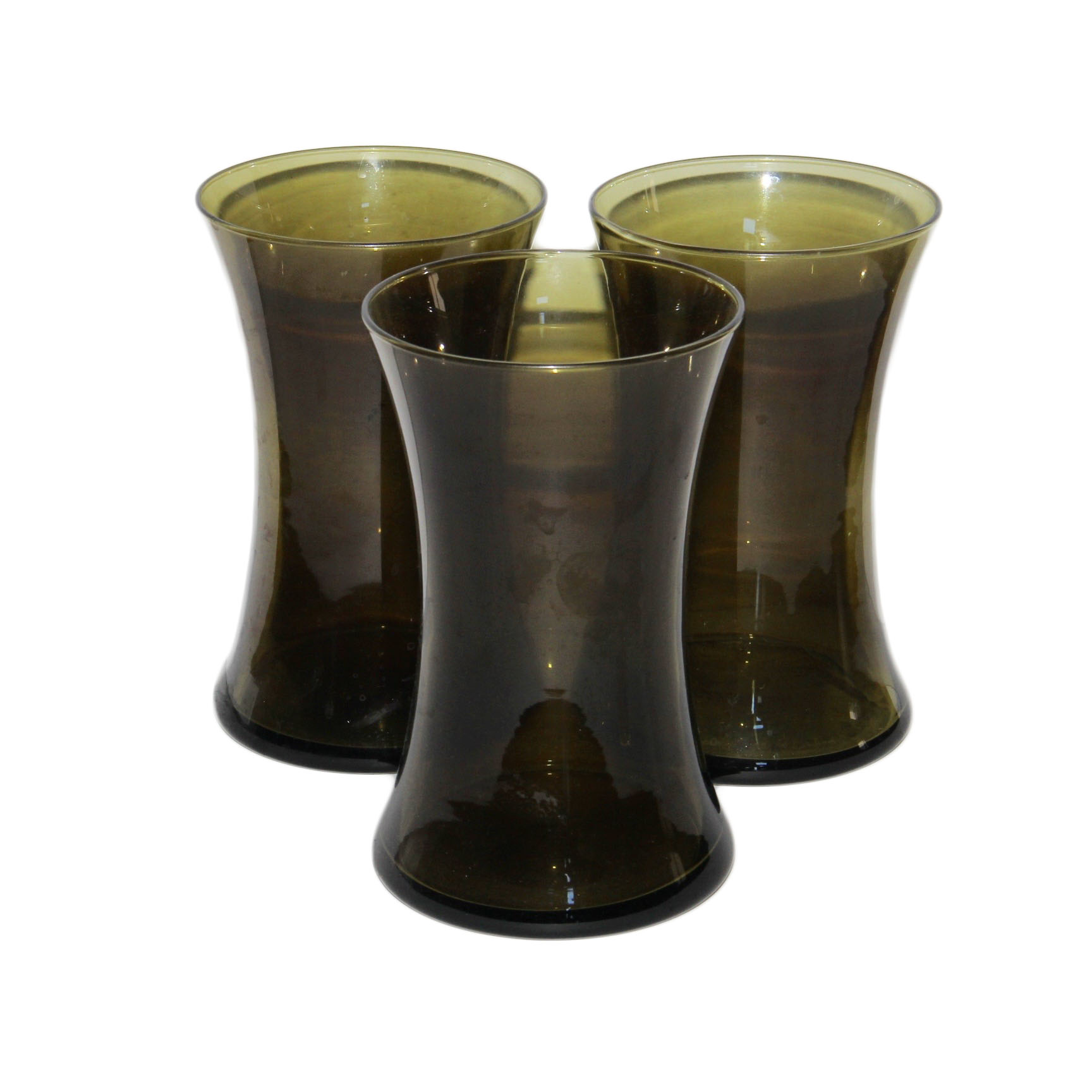 Set of Decorative Green Vases