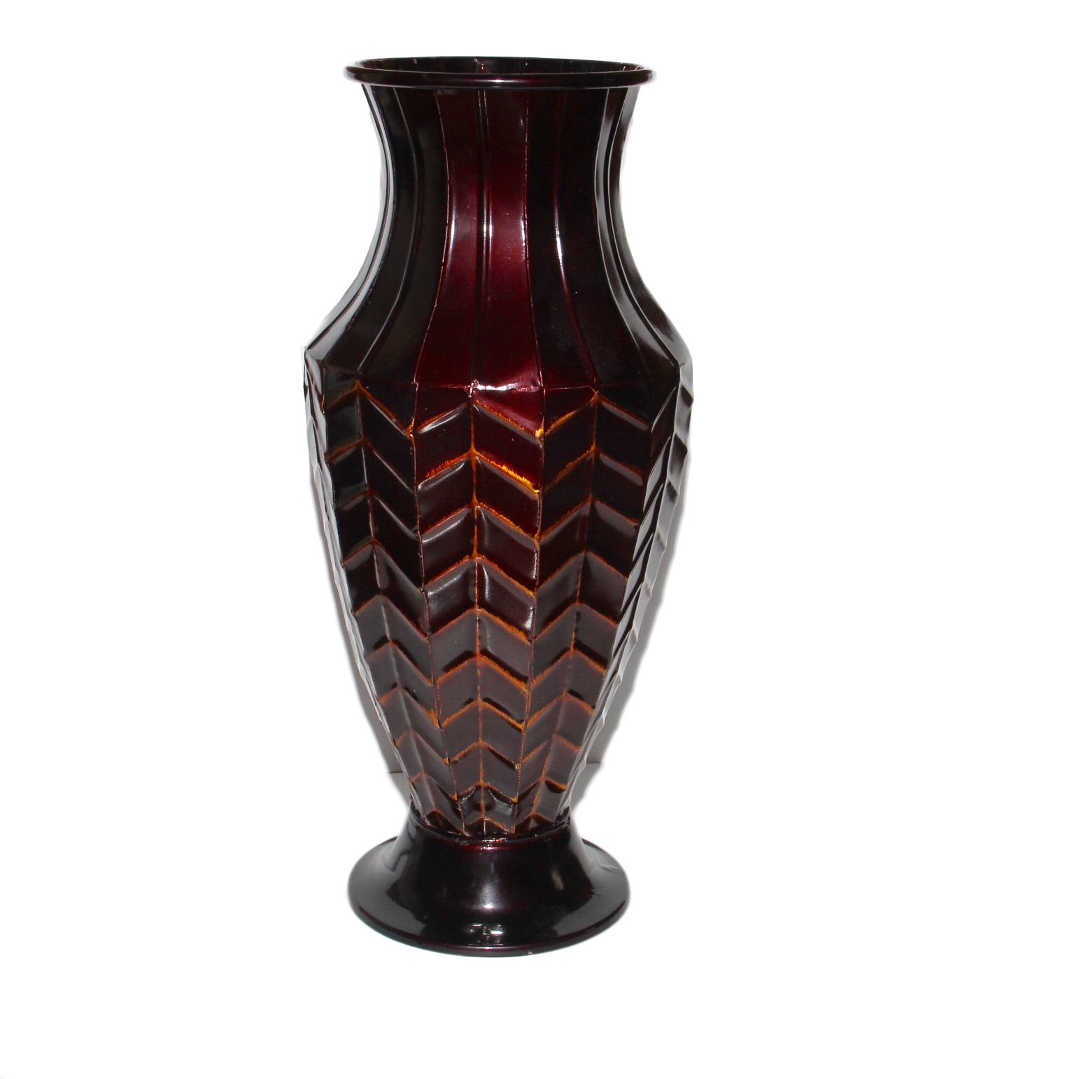 Sangria Tone Decorative Metal Vase