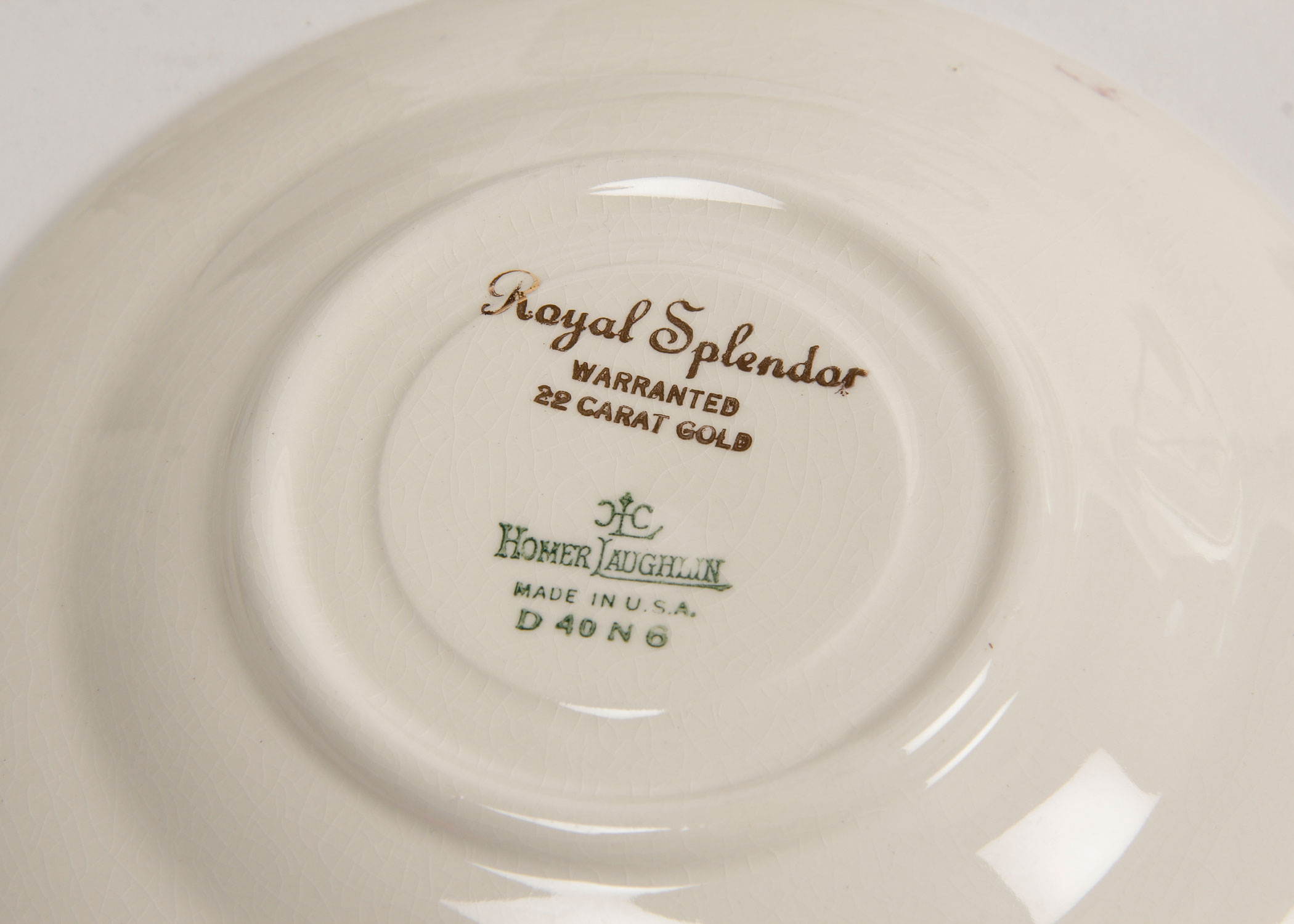 Homer Laughlin Royal Splendor 22 Carat Gold Place Settings for Six