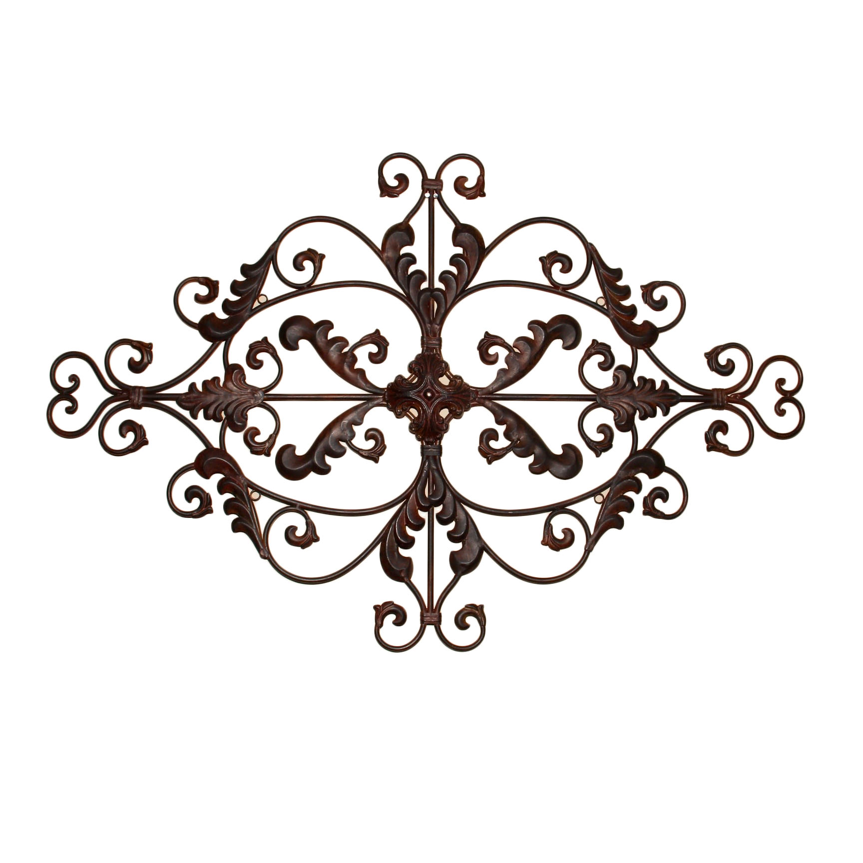 Cast Metal Scrolling Wall Decoration