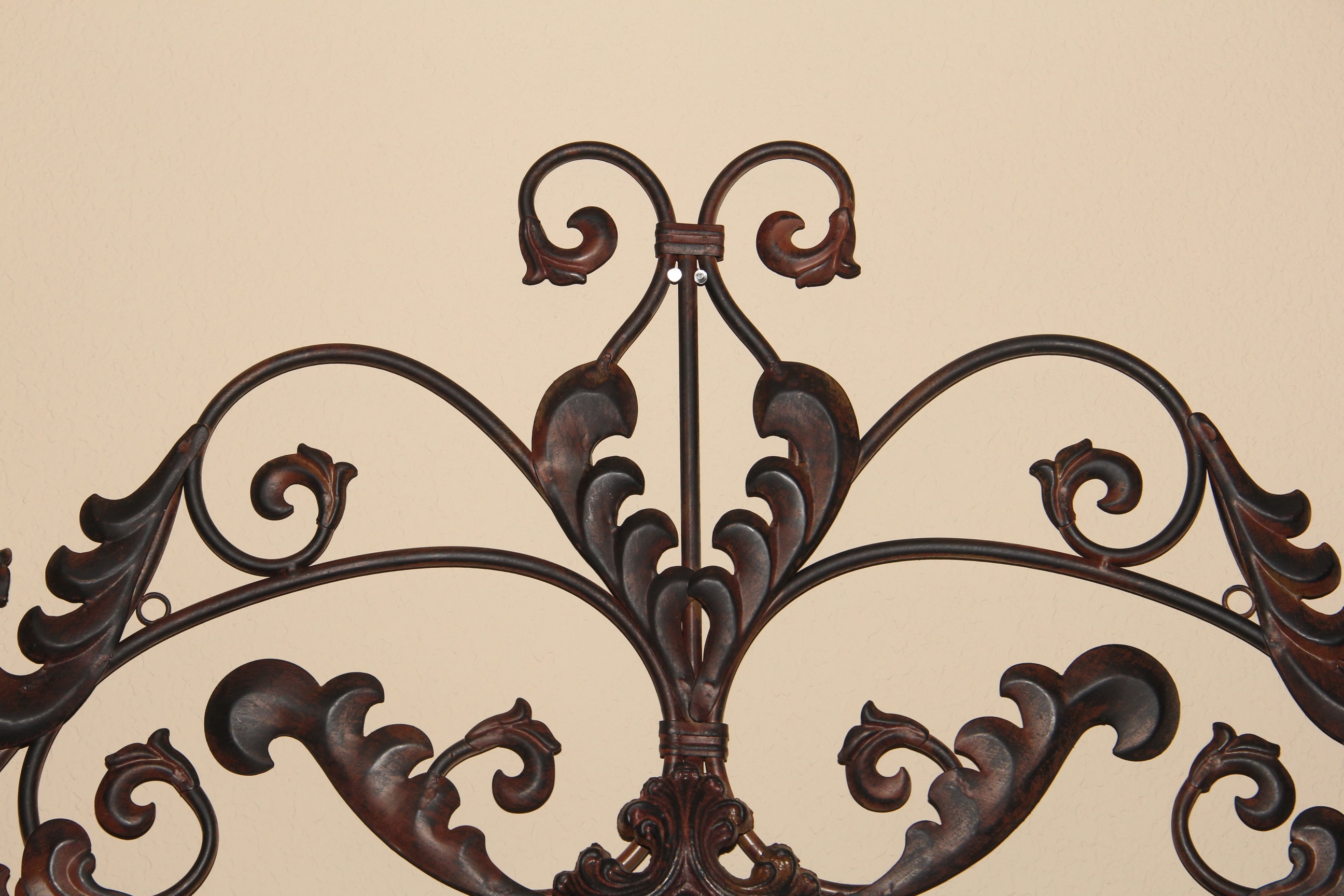 Cast Metal Scrolling Wall Decoration