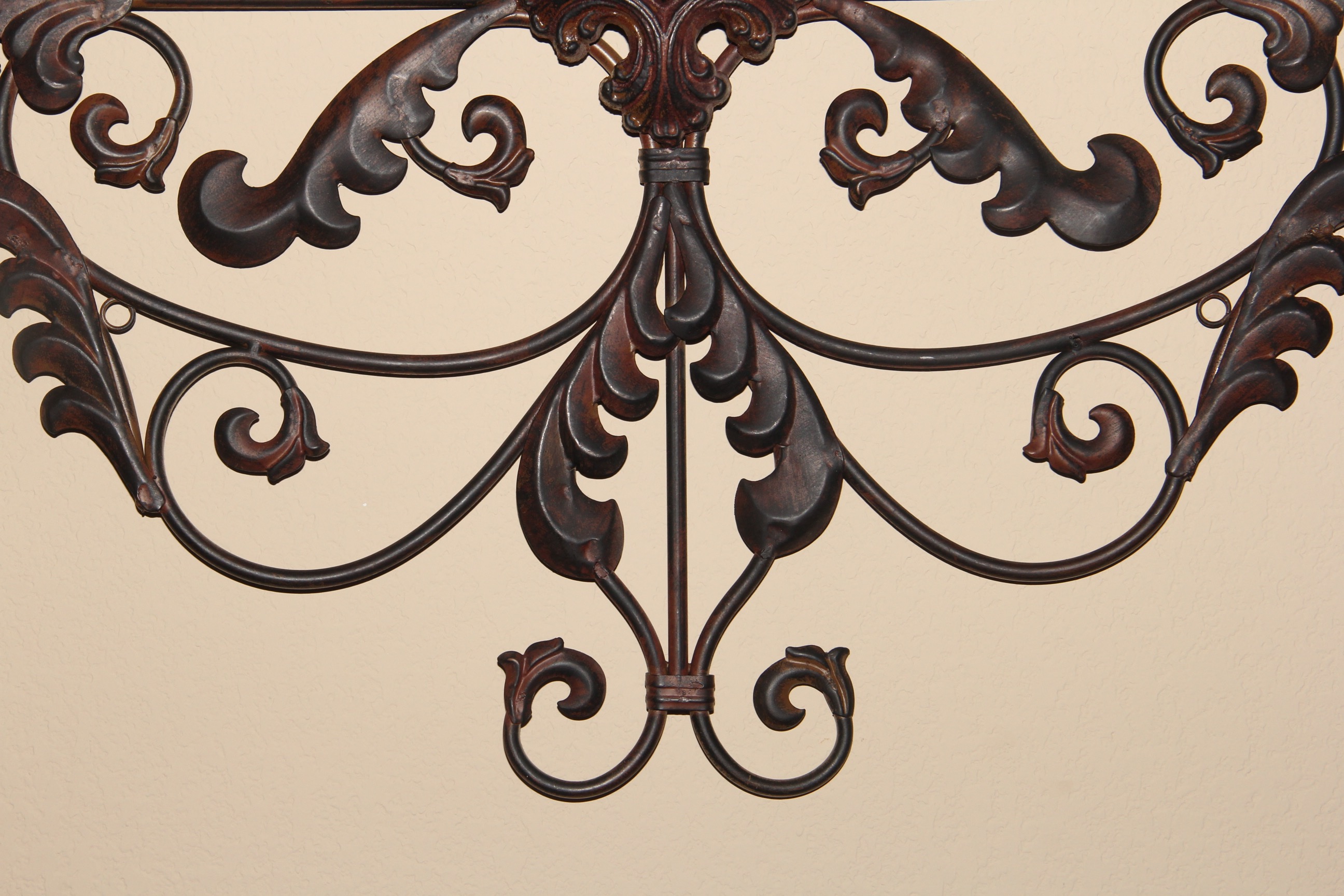 Cast Metal Scrolling Wall Decoration
