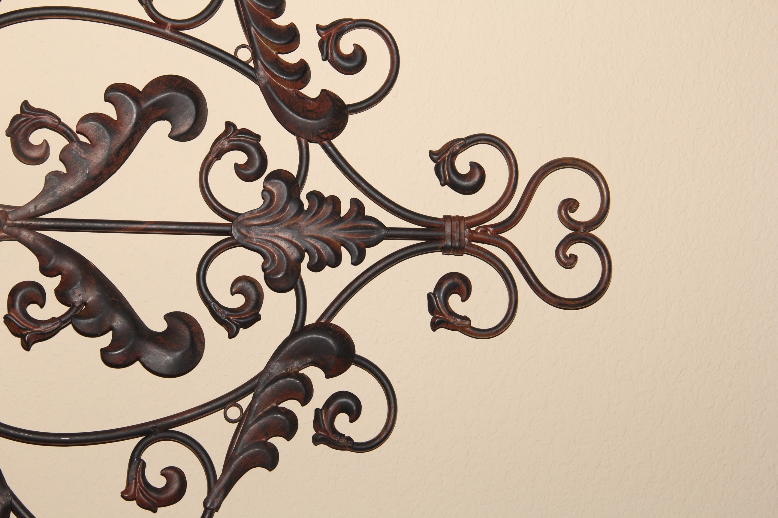 Cast Metal Scrolling Wall Decoration