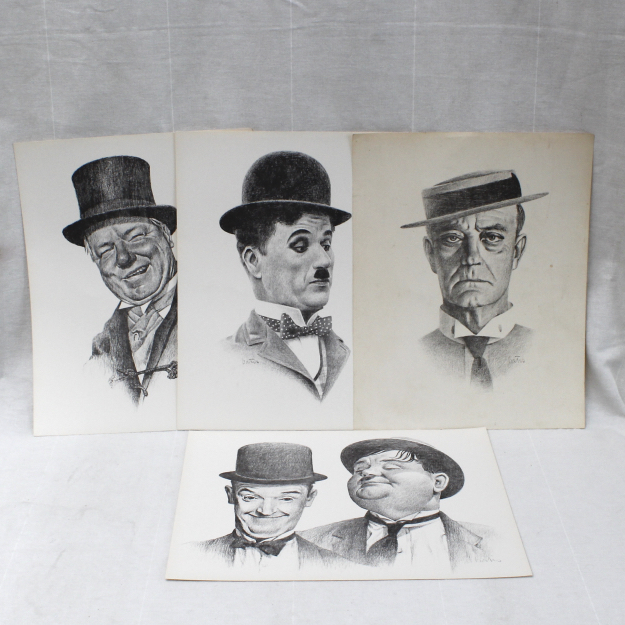 Collection Early Hollywood Comedy Legend Prints After Bill Bates