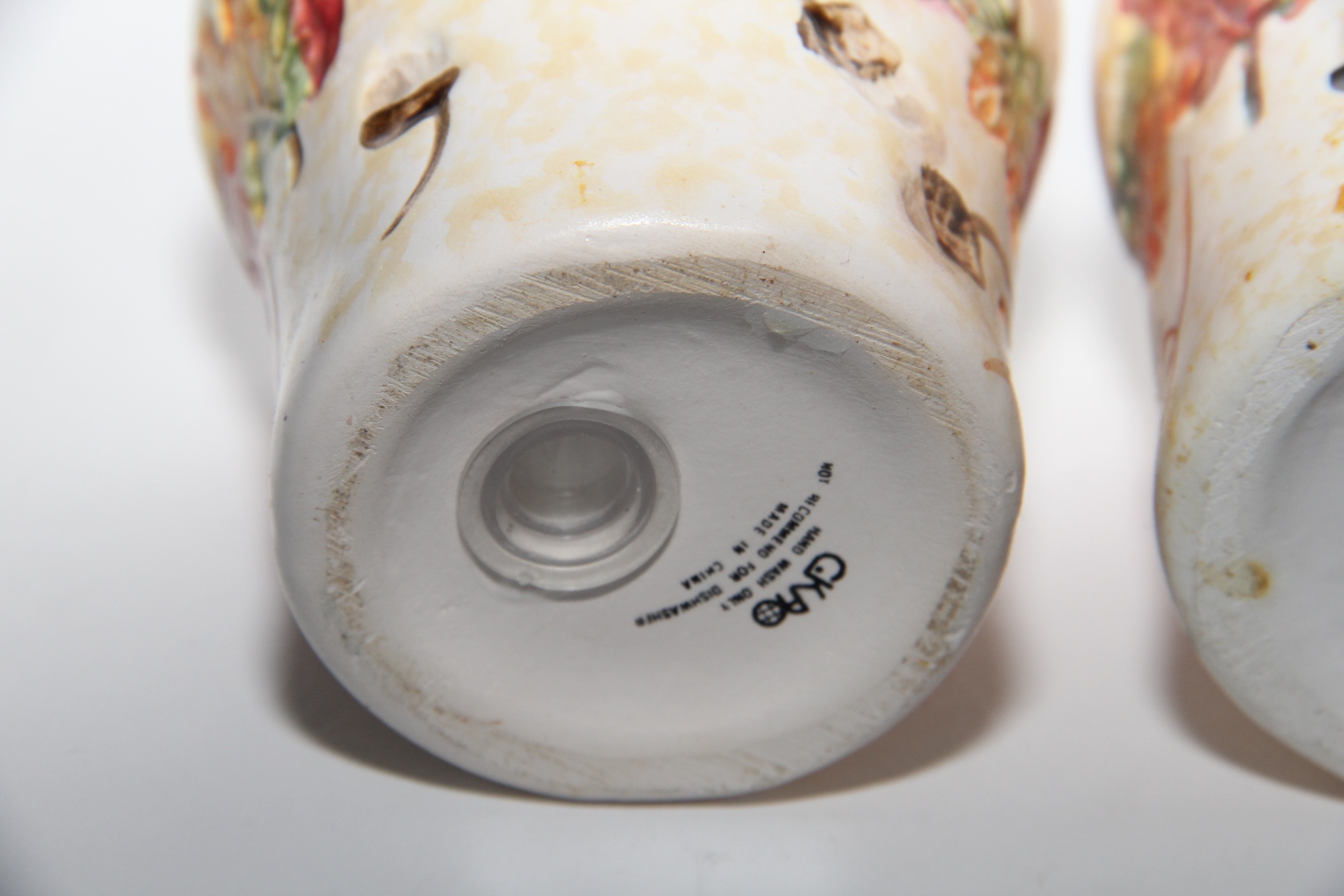 Set of Four IKEA Plates and Salt and Pepper Shakers