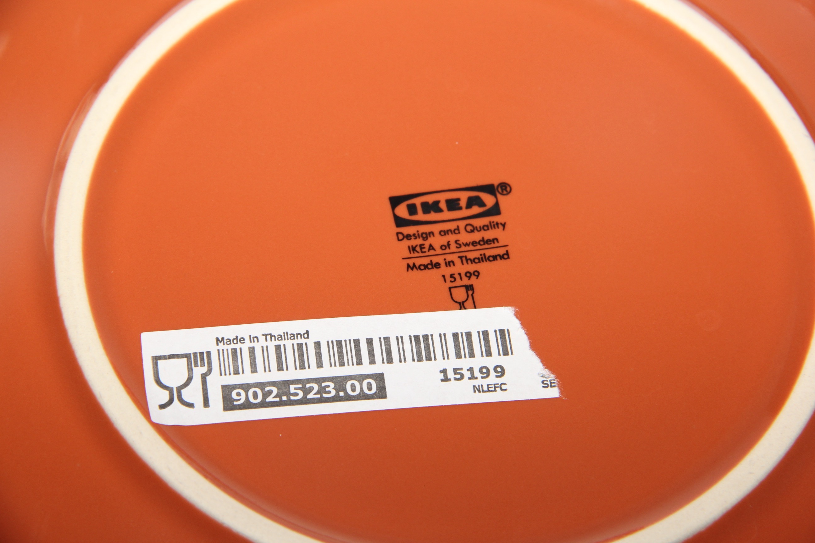 Set of Four IKEA Plates and Salt and Pepper Shakers