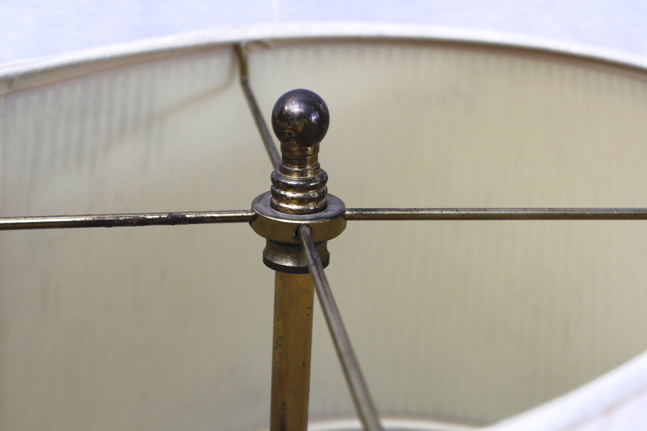 Brass Double Horn Style Floor Lamp